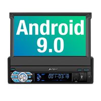 PUMPKIN Android 9.0 Single Din Car Stereo with Navigation, WiFi, Built-in DSP, Support Backup Camera, AUX, Android Auto, SD USB, 7 Inch Flip Out Touch Screen