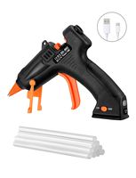 TOPELEK Cordless Hot Glue Gun Kit, 15W Mini Glue Gun with 10Pcs Glue Sticks, USB Charging Hot Melt Glue Gun for DIY Crafts, Quick Repairs, Home, School, Office Arts