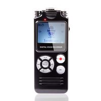 Haelpu Digital Voice Recorder 16GB, Voice Activated, Variable Speed Playback, Zinc Alloy Shel, Built in Ultra - Sensitive Microphones and Mp3 Player - Black