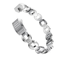 Newest Premium Replacement Accessory Metal Watch Bands Bracelet Strap for Fitbit Alta HR and Alta(No Tracker) (Style E: Silver)