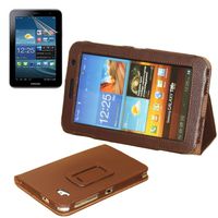 Aroko(TM) PU Leather Flip Case with Stand for 7-inch Samsung GALAXY Tab 2 P3100/P3110/ P3113/P6200 (For Galaxy Tab2 7.0, 01#brown)