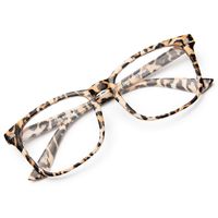 GAOYE Blue Light Blocking Glasses for Women Men,Square Nerd Eyeglasses Anti UV Ray Computer Gaming Glasses - GYC8082 (Leopard/Light Umber/Transparent Lens)