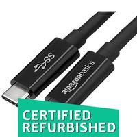 AmazonBasics USB Type-C to USB Type-C 3.1 Gen1 Adapter Charger Cable - 3 Feet (0.9 Meters) - Black (Renewed)