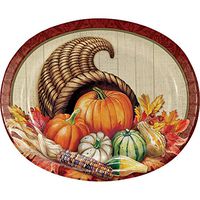 Creative Converting 324028 Party Creations Paper Platter, Autumn Bounty