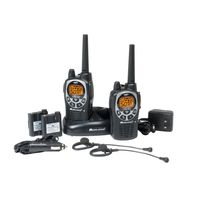 Midland GXT1000VP4 Ear -Mic/Charger/2 Radios, 5W, 36 MI, FRS/GMRS 50 CH