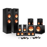 Klipsch 7.2 RP-260 Reference Premiere Surround Sound Speaker Package with R-112SW Subwoofers and two FREE Wireless Kits (Ebony)