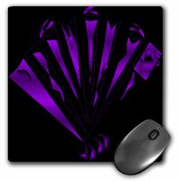 3dRose LLC 8 x 8 x 0.25 Inches Purple Fan Mouse Pad (mp_6884_1)
