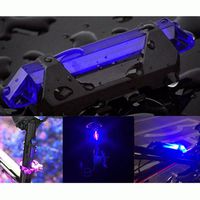 Ecosin Fashion 5 LED USB Rechargeable Bike Bicycle Tail Rear Safety Warning Light Lamp Blue