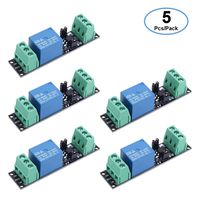 Icstation 3V 1 Channel Relay Power Switch Module with Optocoupler Opto Isolation High Level Trigger for IOT ESP8266 Development Board (Pack of 5)