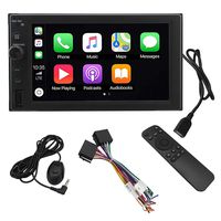 LEADSIGN CT-6200 Double Din Car Stereo Digital Media Receiver with Apple CarPlay,Android Auto,Built-in Bluetooth,6.2" Touch Monitor,MP5/WMA Player,USB Ports,AVIN Input and AM/FM Radio Tuner