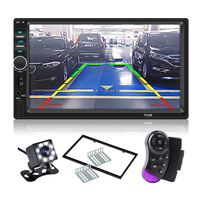 CarThree Double Din Touch Screen Car Stereo 7 Inch LCD Car Radio Touchscreen Bluetooth with Rear View Camera Tape,MP5 Player, USB, SD Card, AUX Input,FM for SUV Car
