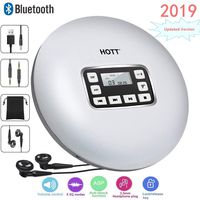 Portable CD Player Bluetooth with LCD Display/Headphone Jack Anti-Skip Protection Anti-Shock Ultra Thin Personal CD MP3 Music Disc Player for Kids Adults Students by DeeFec (White)