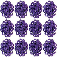 The Gift Wrap Company  Decorative Confetti Gift Bows, Medium, Purple, pack of 12