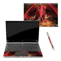 MightySkins Skin Compatible with HP Pavilion x360 14" (2018) - Angry Dragon | Protective, Durable, and Unique Vinyl Decal wrap Cover | Easy to Apply, Remove, and Change Styles | Made in The USA