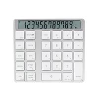 NAMEO Bluetooth Numeric Keypad Rechargeable, Aluminum Wireless Bluetooth Numeric Keypad with Screen Built-in Calculator for iMac/MacBook/and PC/Laptop