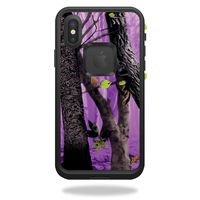 MightySkins Skin Compatible with LifeProof FRĒ iPhone X - Purple Tree Camo | Protective, Durable, and Unique Vinyl Decal wrap Cover | Easy to Apply, Remove, and Change Styles | Made in The USA