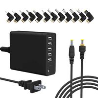 90W Universal Laptop Charger AC Power Adapter for HP Dell Toshiba ASUS Samsung Sony Lenovo Acer IBM Compaq Fujitsu Liteon Gateway Notebook Ultrabook Chromebook with Extra 5 USB Ports