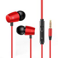 Earphones， in Ear Headphones Wired Earbuds Noise Isolating Stereo Headsets with Microphone Volume Button Control for Gym Running