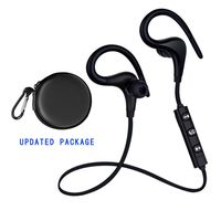 Huifen Wireless Sport Earbuds,Bluetooth Headphones with Mic HiFi Bass Stereo IPX7 Water Sweat Proof Earphones Noise Canceling Microphone Cordless Sports Ear Buds for Gym Running Workout (Black)