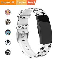 REYUIK Floral Bands Compatible with Fitbit Inspire HR/Inspire/Ace 2, Fadeless Pattern Printed Band Replacement Strap Accessories Wristband Large Small for Inspire HR Women Men