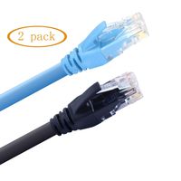 Ethernet Cable, RJ45 High Speed Gigabit Network Ethernet Cable 10 Ft Black (2 Pack), JH-link Network Cable