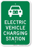 SmartSign "Electric Vehicle Charging Station" Sign | 12" x 18" 3M Engineer Grade Reflective Aluminum