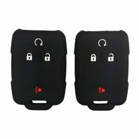 Coolbestda 2Pcs Rubber Smart Key Fob Remote Cover Case Protector Wallet Keyless Jacket for Chevrolet Silverado Colorado M3N32337100 13577770 13577771 GMC Sierra Yukon Cadillac