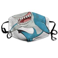 YUIOP Free Kiss Shark Whale Printed Mask Neutral Mask for Men and Women Polyester Dust-Proof Breathable Mask