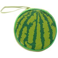 SODIAL(R) Green Watermelon Pattern 24 Capacity CD DVD Round Wallet Case Holder