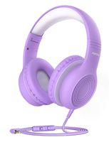 Mpow CH6 [2019 New Version] Kids Headphones Over-Ear/On-Ear, HD Sound Sharing Function Headphones for Children Boys Girls, Volume Limited Safe Foldable Headset w/Mic for School/PC (PurpleWhite)