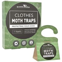 Greener Mindset Clothes Moth Traps 7-Pack with Premium Pheromone Attractant - Most Effective Trap Available - Non-Toxic Safe No Insecticides