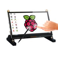 7'' inch Touchscreen Monitor 1024x600 IPS Display Portable Computer Monitor 16:9 Touch Screen USB HDMI Game Monitor Compatible with Raspberry Pi 4 3 2 Zero B+ PS4 Xbox(Add The Supplementary Package)