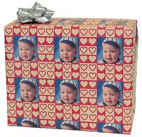 Birthday Custom Gift Wrap | Personalized Photo Gift Wrapping Paper (10 Foot Roll, Hearts)