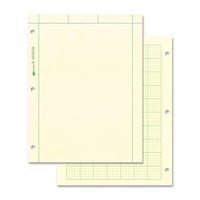 NATIONAL Brand Computation Pad, Plain on Front Side / 5 X 5 Quad on Back Side, Green Paper, 8.5 x 11" 200 Sheets (42389)
