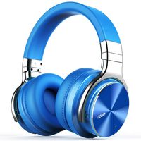 COWIN E7 PRO [Upgraded] Active Noise Cancelling Headphones Bluetooth Headphones with Mic Hi-Fi Deep Bass Wireless Headphones Over Ear 30H Playtime Travel Work TV Computer Cellphone - Blue (Renewed)
