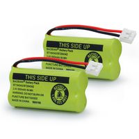 BAOBIAN BT184342 BT284342 Cordless Phone Battery BT-184342 BT-284342 BT18433 BT28433 BT8001 BT8000 BT8300 BT1011 89-1326-00-00/89-1330-01-00 CPH-515D Ni-MH Rechargeable 2.4V 600mAh (Pack of 2)