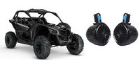 8" 300 Watt Rollcage Rollbar Tower Speakers for Can-Am Maverick X3/X3 Max- Black