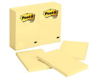 Post-it Notes, America's #1 Favorite Sticky Note, 4 x 6-Inch, Canary Yellow, Pack of 12 Pads (659)