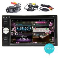 EinCar 6.2 Inch Android 5.1 Double Din in Dash Vehicle GPS Car Radio Audio System Touch Screen Car Stereo DVD CD Player with Bluetooth WiFi Navigation System & Wireless Rear Camera