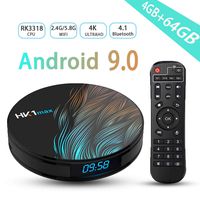 Android TV Box 9.0,RK3318 2.4G/5.8G Dual Band WiFi with Bluetooth 4.1 4GB RAM 64GB ROM Support HDMI/H.265 Streaming Media Player 3D 4K HDR Ultra HD Set Top TV Box