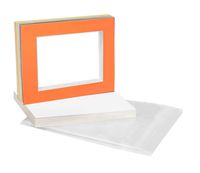 Golden State Art, Pack of 10 Mixed Colors Pre-Cut 11x14 Picture Mat for 8x10 Photo with White Core Bevel Cut Mattes Sets. Includes 10 High Premier Acid Free Mats & 10 Backing Board & 10 Clear Bags