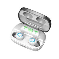 Lixada BT 5.0 Wireless Earphones S11 IPX5 Waterproof Ultra-Small Invisible Earphone Sports 3D Stereo Touch Control Earbuds Large Capacity Headset with Charging Case