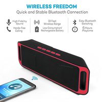 Indigi HOT GIFT! RED Portable Wireless Bluetooth Speaker For All iPhone 7 Android Phone