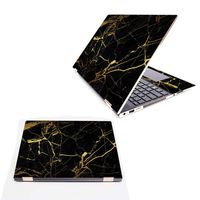Mightyskins Skin Compatible with Hp Spectre X360 15.6" (2018) - Black Gold Marble | Protective, Durable, and Unique Vinyl Decal Wrap Cover | Easy to Apply, Remove, and Change Styles | Made in The USA
