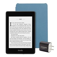 Kindle Paperwhite Essentials Bundle including Kindle Paperwhite - Wifi with Special Offers, Amazon Leather Cover, and Power Adapter