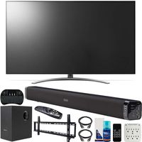 LG 55" 4K HDR Smart LED NanoCell TV with AI ThinQ 2019 Model + Soundbar Bundle