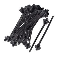 Sydien Fir Tree Nylon Push Mount Cable Zip Tie Heavy Duty 8.3"x0.18" Black- 30 Pcs