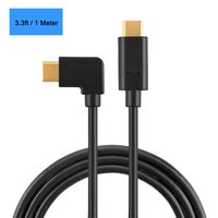 Kework 3.3ft USB 3.1 Type C Cable, 90 Degree Angle Left & Right USB 3.1 Type C Male to Male Sync Charging and Data Transfer Cable Cord, Gold Plated Ends (Left & Right - AM)
