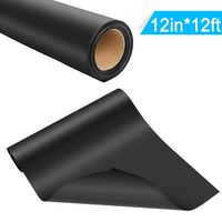 HTV Iron on Vinyl 12inch x12feet Roll by Somolux for Silhouette and Cricut Easy to Cut & Weed Iron on Heat Transfer Vinyl DIY Heat Press Design for T-Shirts Glossy Black