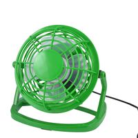 JINBEST Desktop USB Fan Portable DC 5V Small Desk USB 4 Blades Cooler Cooling Fan USB Mini Fans Operation Super Mute Silent PC/Laptop/Notebook (Green)